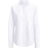 siliteelon Button Down Shirts Women Oxford Shirt Long Sleeve Stretch Dress Shirts Wrinkle Free Business Work Office Blouse