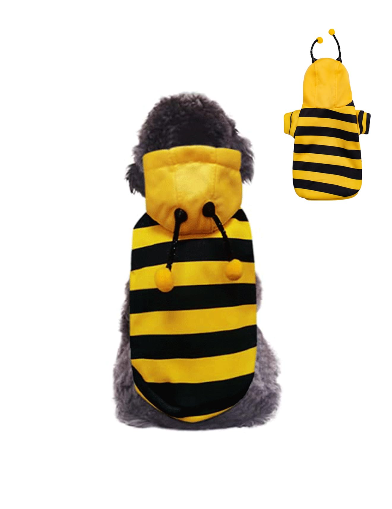 Photo 1 of Pet Bee Costume Hooded for Small Dogs and Cats (2X Large)
