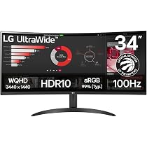 LG 34-inch UltraWide QHD Curved Monitor with 100Hz Refresh Rate