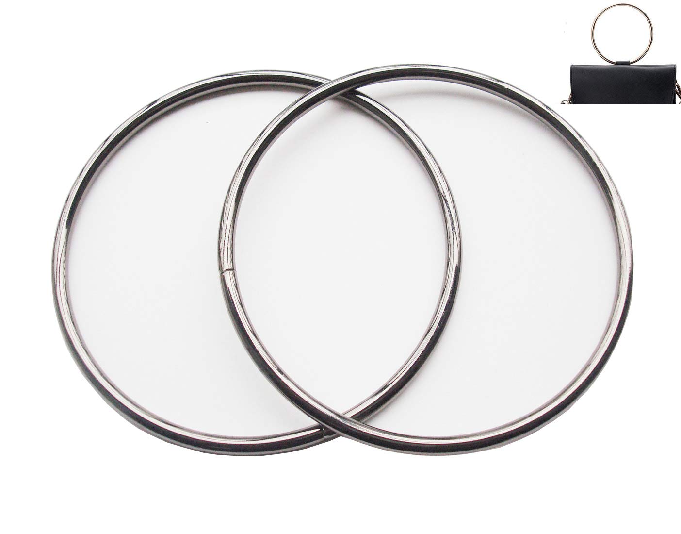 MYIW 1 pair heavy duty replacement top handbags handle,shoulder handbags handle ring,cross body handbags handle (4" gun metal)