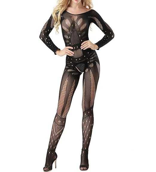 ZEZKT Body Lingerie Transparent Ärmellos Rückenfrei Unterhemd Einteiler Bodysuit Reizwäsche Body Stringbody Netz Catsuit Body