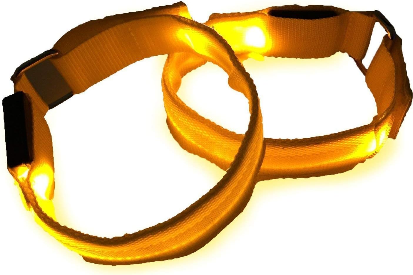 Lab7Fitness LED Sports Armband Flashing Safety Light for Running, Cycling or Walking at Night Set of 2