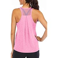 Fihapyli Workout Tops for Women Loose fit Racerback Tank Tops for Women Mesh Backless Muscle Tank Running Tank Tops