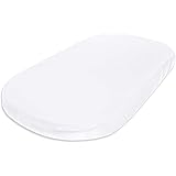 Burt's Bees Baby - Bassinet Sheet, Fitted Unisex Boy Girl 100% Organic Jersey Cotton Bassinet Sheet for Standard Bassinet Mat