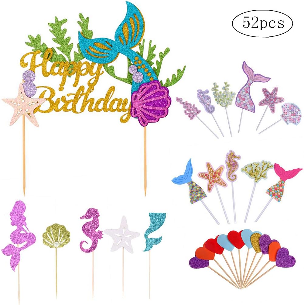 Napravi Rs Loisirs Creatifs Fournitures De Loisirs Creatifs Fete Danniversaire 52pcs Sirene Gateau Topper Queue Sirene Cupcake Topper Paillettes Coeur Decoration De Gateau Choix De Joyeux Anniversaire Pour La Fete De La Mer Napravi Rs Loisirs Creatifs Fournitures De Loisirs Creatifs Fete Danniversaire 52pcs Sirene Gateau Topper Queue Sirene Cupcake Topper Paillettes Coeur Decoration De Gateau Choix De Joyeux Anniversaire Pour La Fete De La Mer