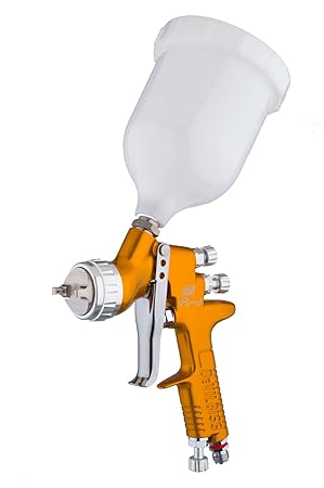 DeVilbiss GTI Pro Spritzpistole TE20, 1,2-mm- und 1,3-mm-Düse, Goldfarben