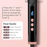 JAETON Curling Tong 32mm Ceramic Wand LCD 100-230C Dual Voltage view 4