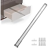 homdiy 2 Pcs Bottom Mount Centered Drawer Slides for Cabinet and Dresser 14 Inch Heavy Duty Center Mount Drawer Rails 3/4 Extension Glide Track