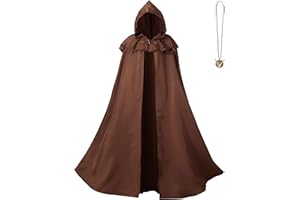 Giftdigger Renaissance Hooded Cloak for Women Men,Adult Medieval Cloak,Vintage Viking Cloak,Halloween Renaissance Costume