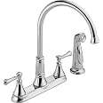 Delta Faucet Cassidy Zweigriff-Küchenarmatur – Mit Ausziehbarkeit & Wassersparend – Chrom, Hochbogen