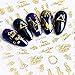 9 Sheets 3D Christmas Nail Art Decals Gold Self-Adhesive Nail Stickers Winter New Year Nail Art Decoration Santa Claus Tree Snowflake Deer Snowman Nail Design Sticker for Christmas Party Supplies