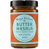 Maya Kaimal Butter Masala Sauce, 12.5 oz, Mild Indian Simmer Sauce with Creamy Tomato and Ginger. Vegetarian, Gluten Free