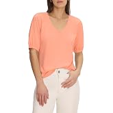 NIC+Zoe Women's Nzt Elbow Sleeve V-Neck Cotton Tee