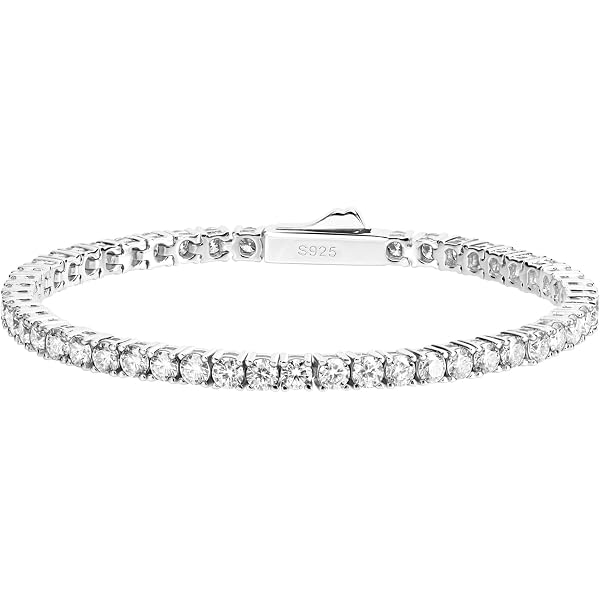 Diamant Tennis-Armband – 1 Karat Rund, Sterling Silber, Funkelnd & Elegant