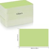 Tomoyuki 150 Pcs Green Blank Kraft Cards 3.46x2.04 inch Craft Notes view 2