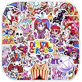 60Pcs Anime Stationery Stickers The Amazing Digital Circus TADC Cute Kawaii Sticker Stationery Manga Student Cartoon Waterproof Graffiti Decorate