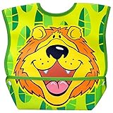 Dexbaby Big Mouth Lion Leak-Proof Dura Bib w/ Catch-All Pocket - Large | 6 months +