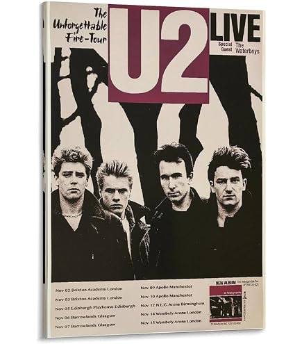 Amazon.com: U2 REPLICA 1987 CONCERT POSTER: Posters & Prints