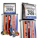 Gone For a Run BibFOLIO Plus Race Bib and Medal Display | Wall Mounted Medal Hanger – Displays up to 24 medals and 100 race bibs