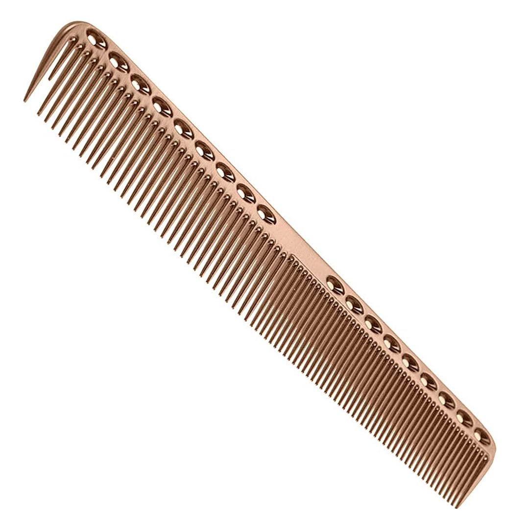 Nicoone Professional Hair Combs,Aviation Aluminum Metal Cutting Comb,Salon Detangler Fine Cutting Hair Styling Hairdressing for Men and Women,(Pink)