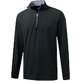M MAELREG Men's Quarter Zip Pullover Lightweight Mock Neck Long Sleeve Midlayer Athletic Golf Half Zip Sweatshirt for Men