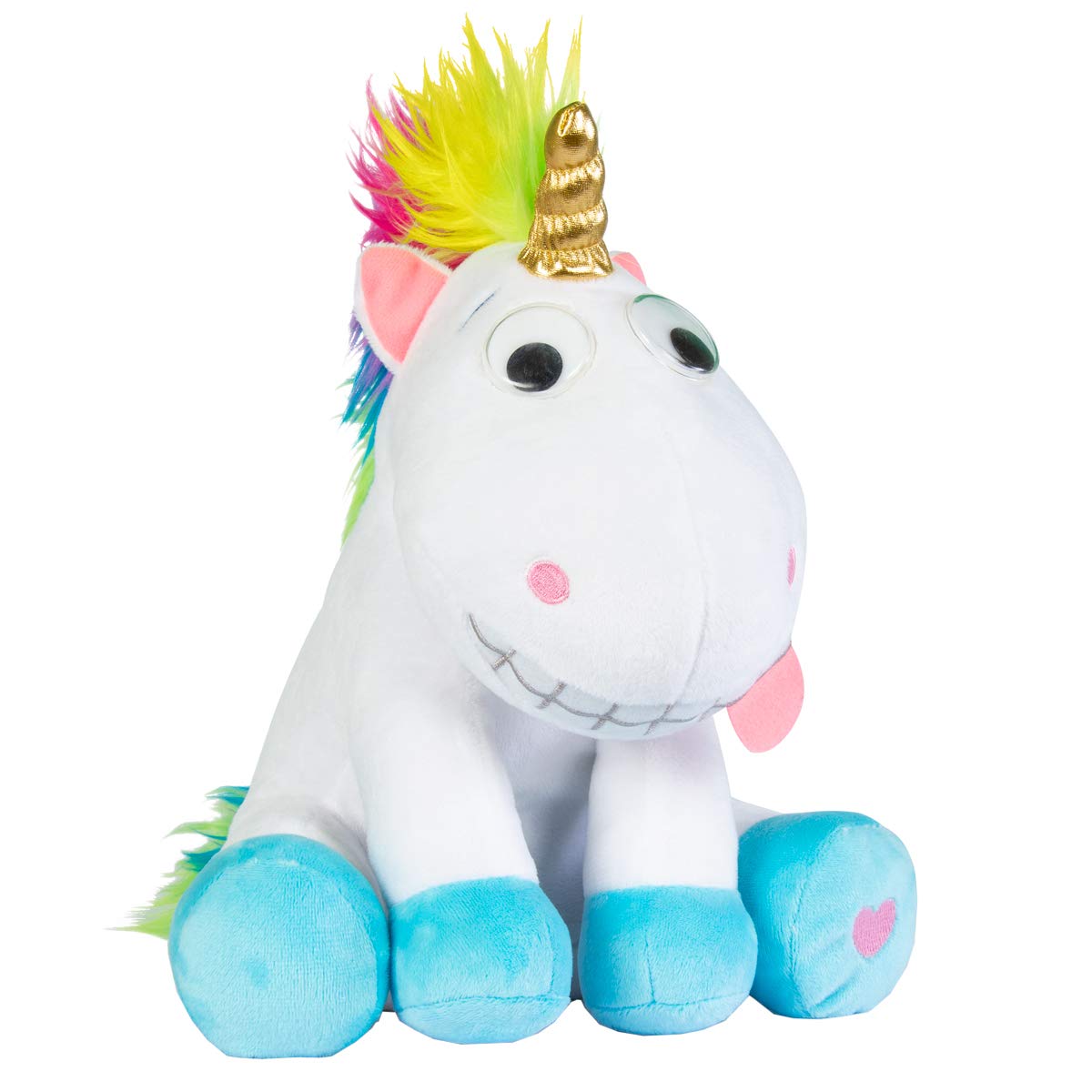 Club Petz 91818IM3 Puffy The Funny Unicorn, White Yellow Pink