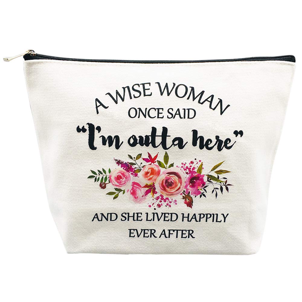 Retirement Gifts for Women Best Friends Wife Mom Grandma Coworkers Boss Nurse Teachers Retirees Colleagues Work BFF Bestie Funny Birthday Retired Makeup Bag