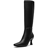 Anne Klein Women's Perfektion Mid Calf Boot, Black Smooth, 11