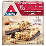 Atkins Protein-Rich Meal Bar, Almond Coconut, 5 Count