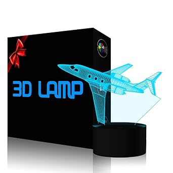Creatively 3d Plane Lights Led Airplane Night Light Ykl World 3d Aero Plane Illusion Table Lamp With 7 Colors And Usb Powered Best Bedroom Decor