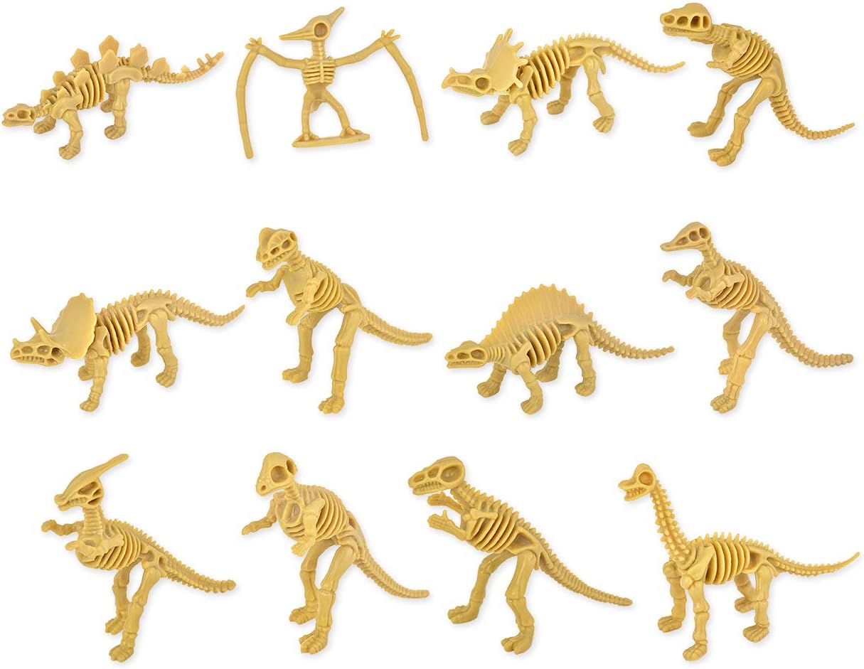 SCSpecial 12 Pieces Dinosaur Fossils for Kids Assorted Dino Bones