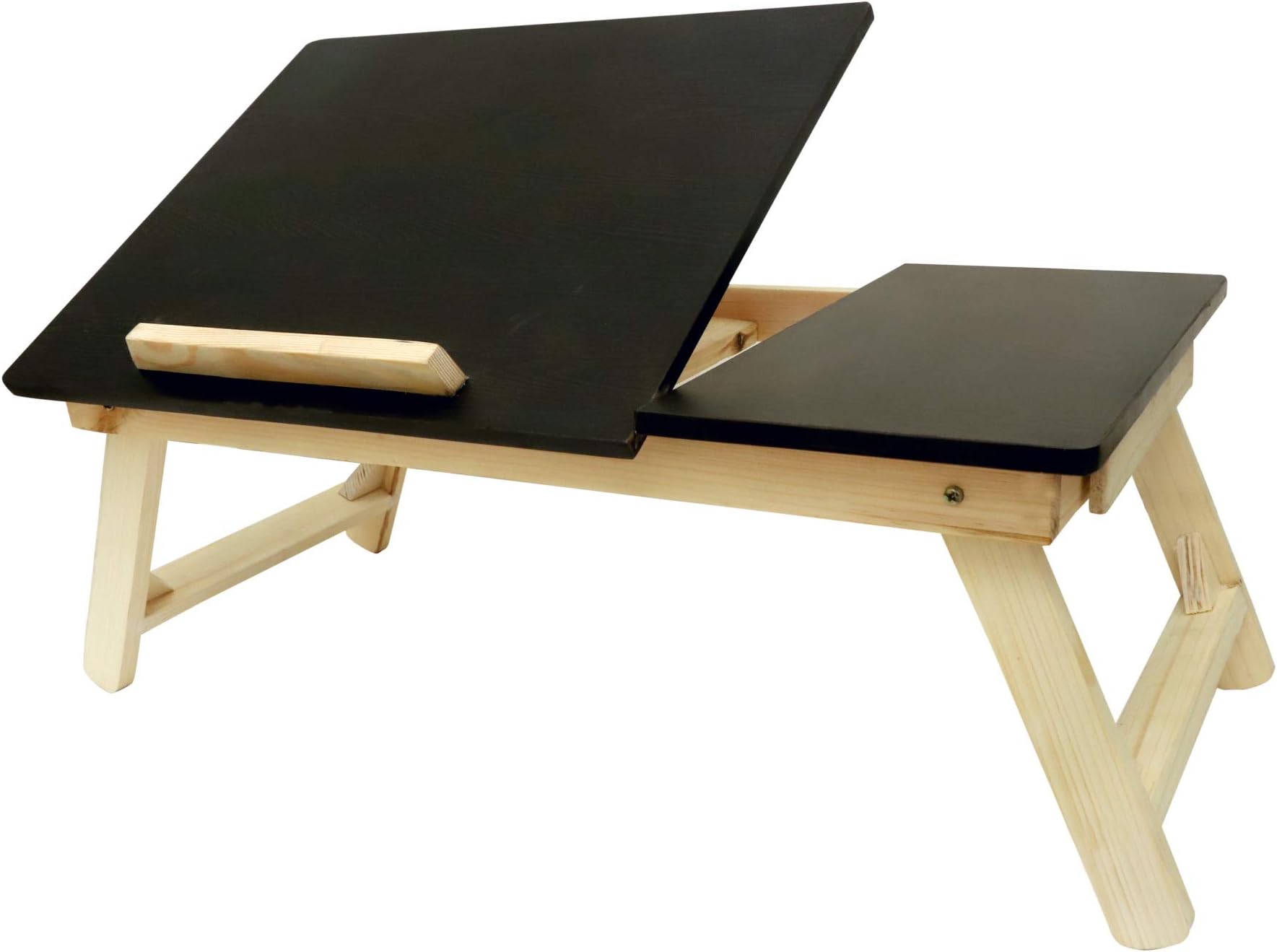 Ecco Craft Wooden Adjustable Foldable Multi-Function Portable Laptop Table/Study Table (Dark-Brown) Pack of 1