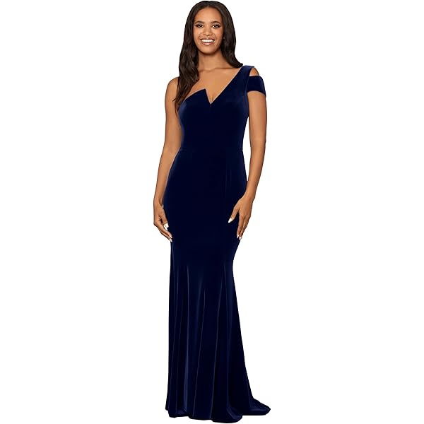 Betsy & Adam☆ケープスリーブ エレガントロングドレス Betsy & Adam Long Cap Sleeve Glitter Ombre Gown Black 6 at