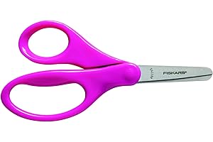 Fiskars 5" Blunt-Tip Scissors for Kids 4+ - Scissors for School or Crafting - Back to School Supplies - Color May Vary