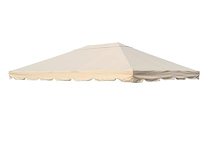 OUTFLEXX Ersatzdach aus hochwertigem Polyester in beige für Pavillons 3 x 4 Meter, Gartenzubehör, Pavillondach, wetterfest, w