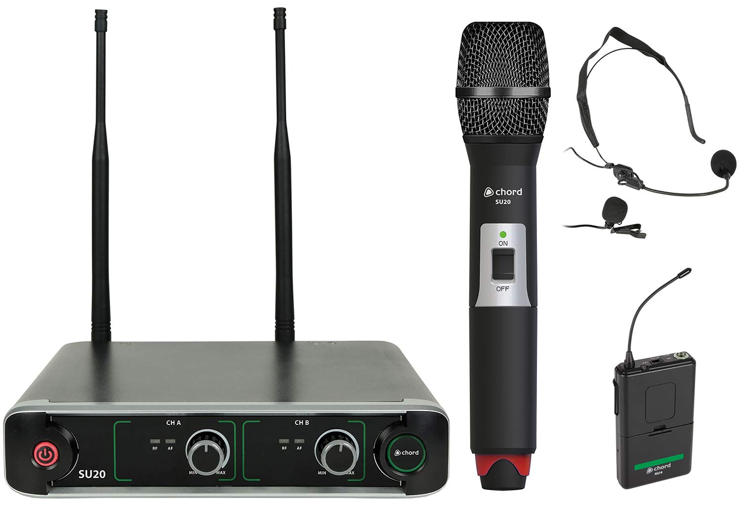 Chord | Dual UHF Combo Microphone Set | 863.42 & 864.3
