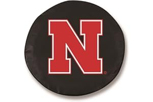 HOLLAND BAR STOOL CO. Nebraska Cornhuskers HBS Black Vinyl Fitted Spare Car Tire Cover (29 3/4" x 8")
