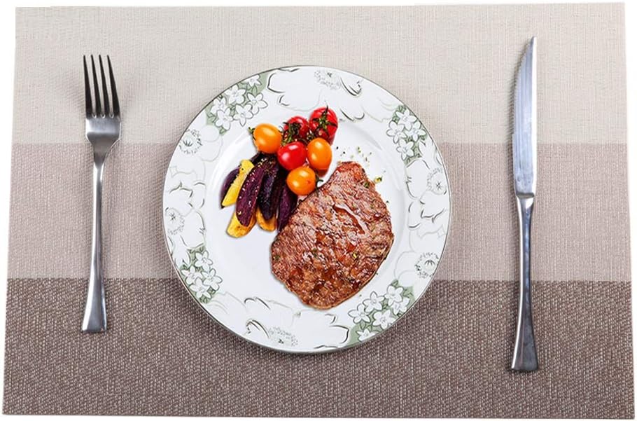 PREMIUM CARE Set of 4 Placemats for Table Heat-Resistant Skid-Proof Table Mats Dining Table Woven Stain Resistant Easy to Clean