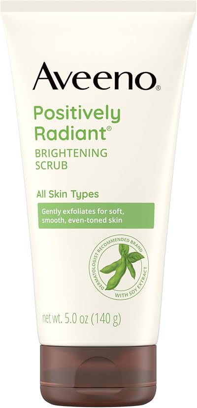 Aveeno Skin Brightening Daily Scrub 5 oz - Exfoliate Tone Improve Radiance