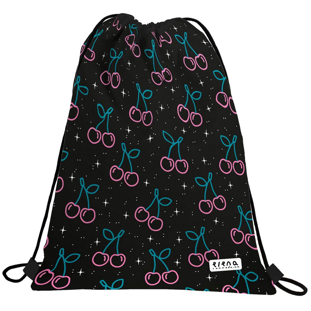 Grafoplás 37610511 Collection Elena Corredoira Backpack Bag with Strings and External Pocket, Cherry Model 36 x 47 cm