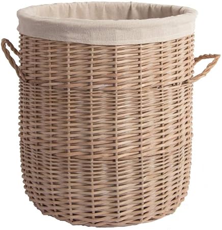 Laundry Hamper Large Capacity Willow Woven Clothing Storage Basket With Lid Wood Color Storage Basket Zhangqiang Size 37cm40cm Amazon Co Uk Kitchen Home
