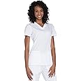 V-Neck Womens Scrubs Top Workwear Originals with Rib-Knit Back Panels WW645