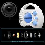DASNTERED SY-910 Mini Portable AM FM Waterproof Shower Radio Hanging Battery view 5