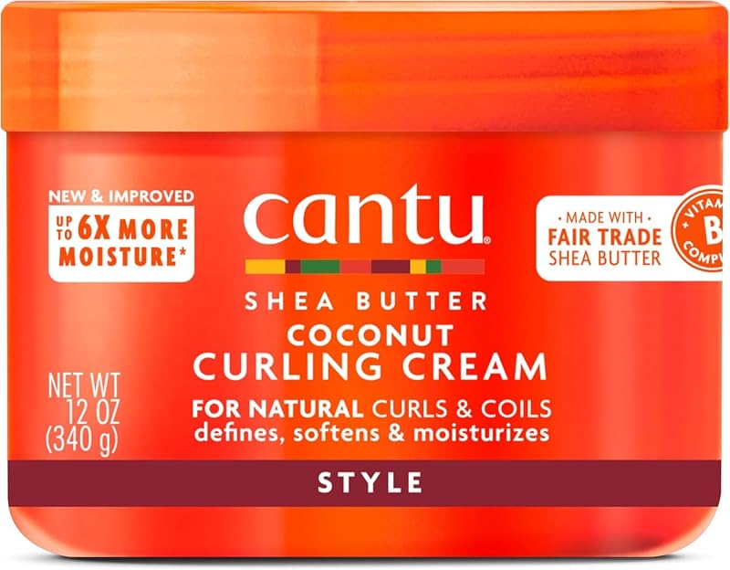 Cantu Coconut Curling Cream 340g Curl Definition Moisturize Shea Butter