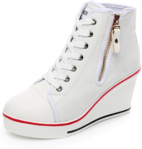 Baskets Femme JOMIX Avec Fermeture éclair - Compensées, Légères Et Confortables - Pour Un Style Décontracté Au Quotidien