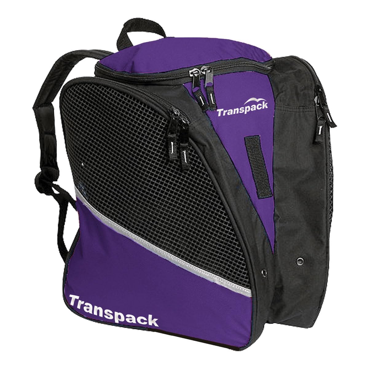 TRANSPACK Unisex Adults Water-Resistant Tough Rugged Lightweight 33L Ice Skate Backpack Bag | Carries Skates, Helmet and Gear, Purple