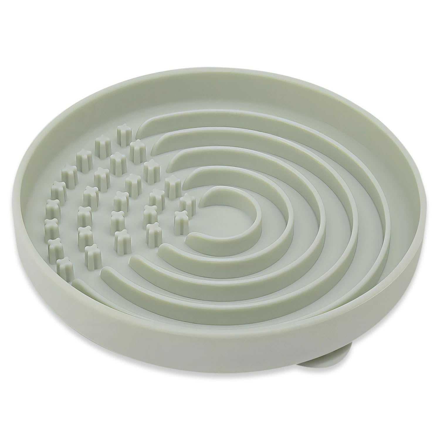 Photo 1 of Evenco Slow Feeder Dog Bowls, Slowdown Bowl - Puzzle Silicone Dog Feeding Bowls with Suction Cups, Innovative Lick Mat, Healthy Eating, Dishwasher Microwave Safe, Mealtime Challenge, 7.5" x 1.3" Green