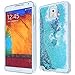 Samsung Galaxy Note 3 Case-Yerwal Creative Design Transparent Flowing Bling Glitter Quicksand Stars Hard Plastic Transparent Case Cover for Samsung Galaxy Note 3(Blue)