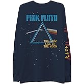 Pink Floyd Mens Concert Shirt Dark Side of The Moon - Vintage Long Sleeve Tee with Sleeve Print