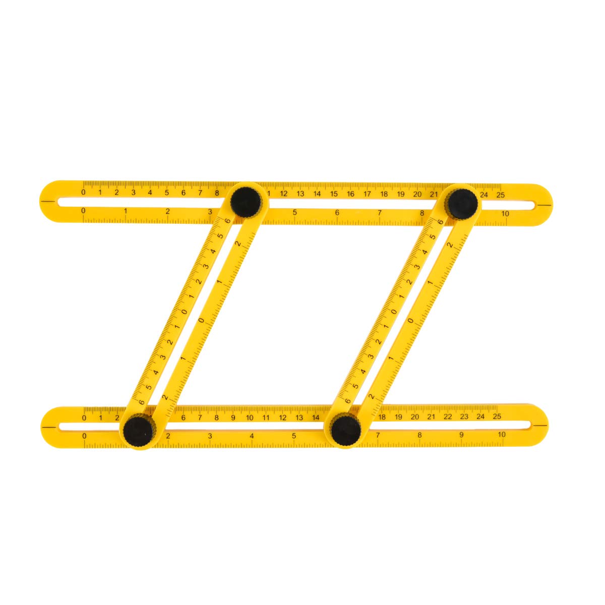 POWERTEC Multi Angle Measuring Ruler for Woodworking, Crafting, Construction, Flooring & Tile Cutting, ABS Plastic Angle Finder, Template & Layout Tools for Tile Installation (80002)